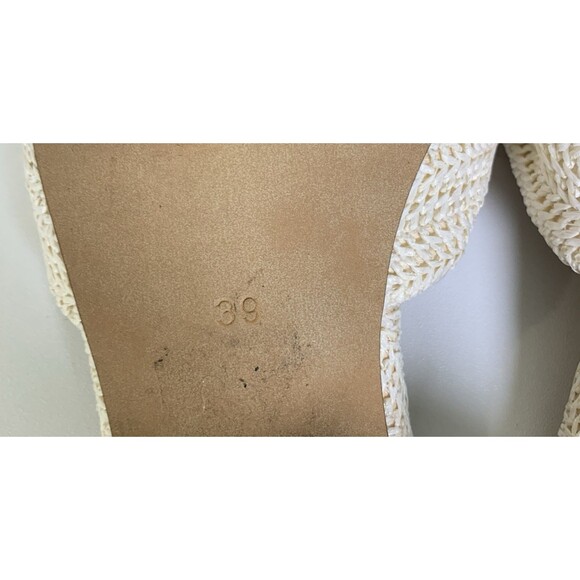 Anthropologie Silent D PEDRO White Cream Low Heeled Sandal Size 39 | US 8, 8.5 - Picture 12 of 12